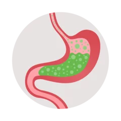 Foto op Canvas Gastritis Symptom Icon © Macrovector