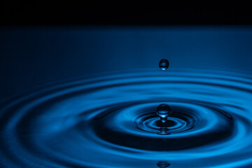 Water drop close up shot with a macro lens