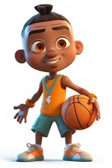 cartoon basketball player