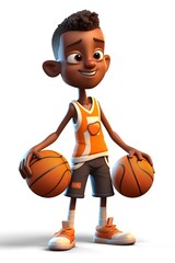 Obraz premium basketball player cartoon 3d character