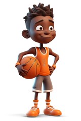 basketball player cartoon 3d character