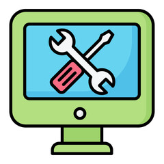 Tools Line Color Icon