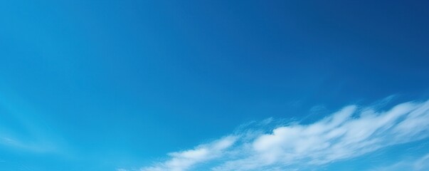 Fototapeta premium Blue sky with clouds simple background, Generative AI