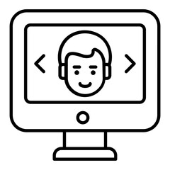 Programmer Thin Line Icon