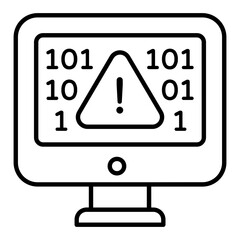 Critical Error Thin Line Icon