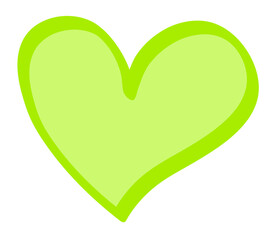 Zielone serce - obrazy, fototapety, plakaty