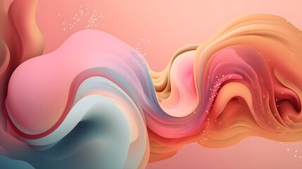 Creative airy Flowing abstract background. Fluid Light soft pastel Colors.