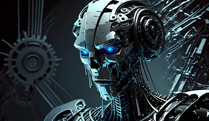 Robot cyborg futuristic - Generated by Generative AI
