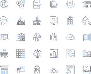 Bold imagination line icons collection. Innovation, Creativity, Courage, Vision, Genius, Novelty, Exploration vector and linear illustration. Piering,Fearlessness,Inspiration outline signs set