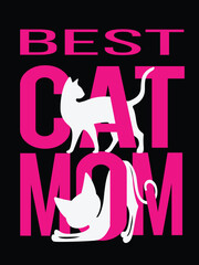 Obraz na płótnie Canvas CAT MOM T SHIRT DESIGN