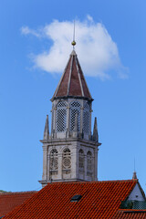 Obraz premium Bell tower of Church of Saint Nicholas in Trogir, Croatia