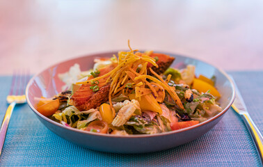Mexican salad with mini corn