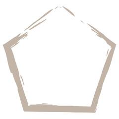 Pentagon Brush Stroke Frame