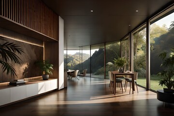 modern living room idea created with AI technology