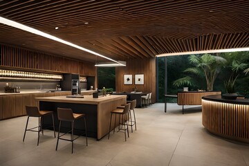 Fototapeta premium dining room idea created with AI technology