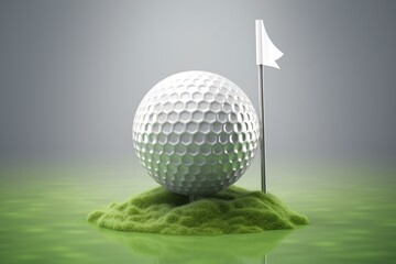 Square image of golf tournament on grey background. Generative AI - Powered by Adobe