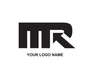 Initials Letter MR or RM Logo Designs Vector