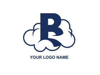 Obraz premium B Vibrant Creative Leter Logo Design with Colorful Smoke Ink Flowing Vector.