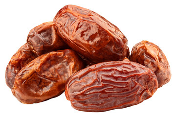 Dates isolated on white background, full depth of field