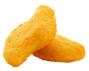 Nugget isolated on white background, full depth of field