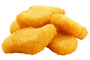 Nugget isolated on white background, full depth of field