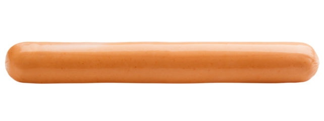 sausage isolated on white background, full depth of field