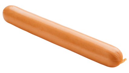 sausage isolated on white background, full depth of field