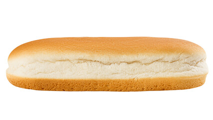 HOT DOG bun isolated on white background, full depth of field