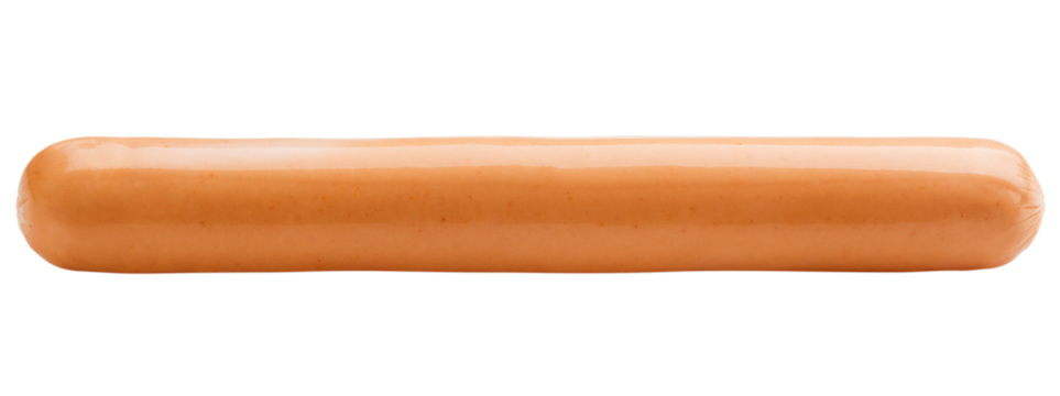 sausage isolated on white background, full depth of field