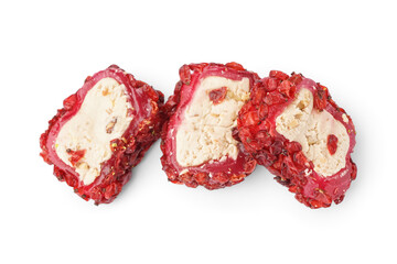 Tasty Turkish Delight isolated on white background