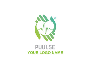 Medical Pulse or Wave logo design concept.Health Pulse logo template vector. Icon Symbol