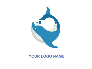 dolphin logo mascot vector illustration