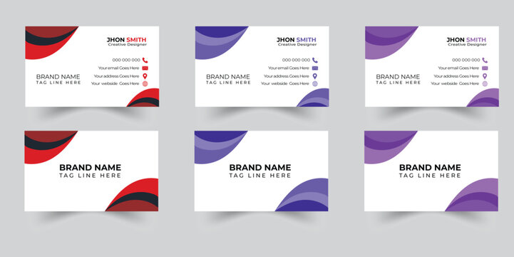 
Business card design free Free vector elegant business card modern and clean professional business card template 