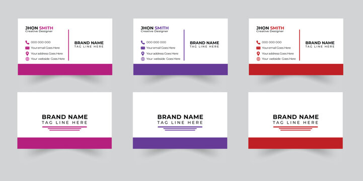 
Business card design free Free vector elegant business card modern and clean professional business card template 