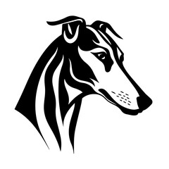 Greyhound Logo Monochrome Design Style
