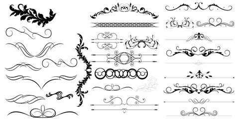 divider vector set, icon, symbol, logo, clipart, isolated. vector illustration. vector illustration isolated on white background.