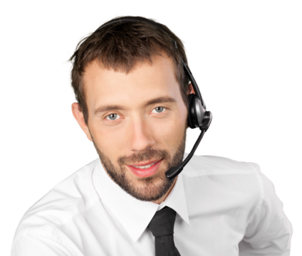 Portrait of handsome happy young man sitting with laptop with arms outstretched isolated on white