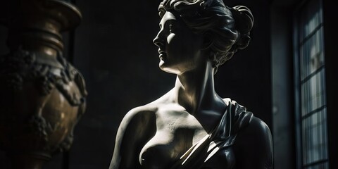 Fototapeta na wymiar Neoclassical Statue Beauty, AI Generated