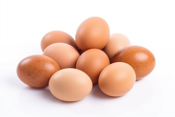 eggs isolated on white. Generative AI