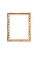 Golden Frame Isolated / Empty Frame Mock up / Frame isolated on white background / Bilderrahmen / Mockup / Isolated frame / Rahmen / Isolated / Photo frame / Isolated graphic / 3-D / Work Space