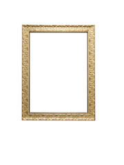 Golden Frame Isolated / Empty Frame Mock up / Frame isolated on white background / Bilderrahmen /...