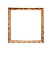 Golden Frame Isolated / Empty Frame Mock up / Frame isolated on white background / Bilderrahmen / Mockup / Isolated frame / Rahmen / Isolated / Photo frame / Isolated graphic / 3-D / Work Space