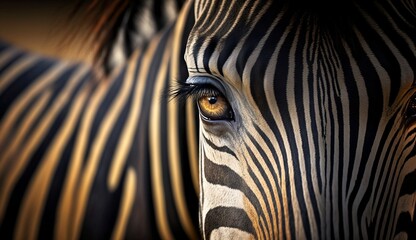Zebra Face Close Up