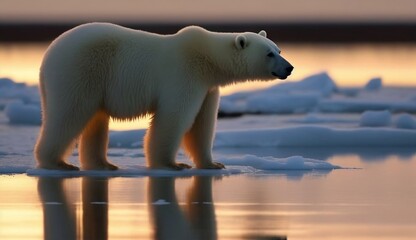 Obraz na płótnie Canvas polar bear in his natural habitat