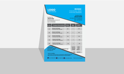Business Invoice creative design template.
