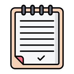 Clipboard Line Color Icon