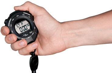 Digital Stopwatch in a Hand