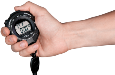 Digital Stopwatch in a Hand
