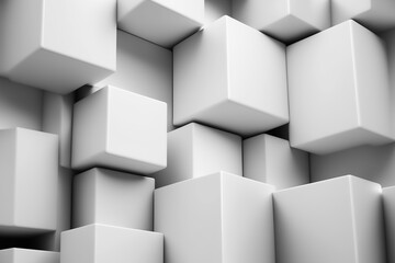 White background with 3D cube effect. Post-processed generative AI