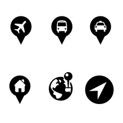 location and direction vector set, icon, symbol, logo, clipart, isolated. vector illustration. vector illustration isolated on white background.